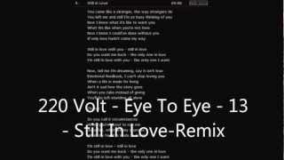 220 Volt   Eye To Eye   13   Still In Love Remix