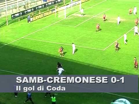 Samb-Cremonese, ecco il gol di Coda