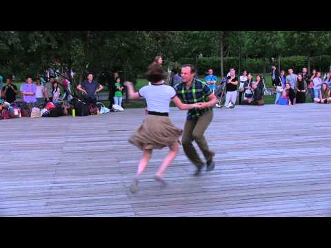 Alexey Kopylov & Ksenia Apozyants at Open Air Lindy Hop Contest