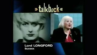 Janie Jones vs Lord Longford about Myra Hindley (1994)