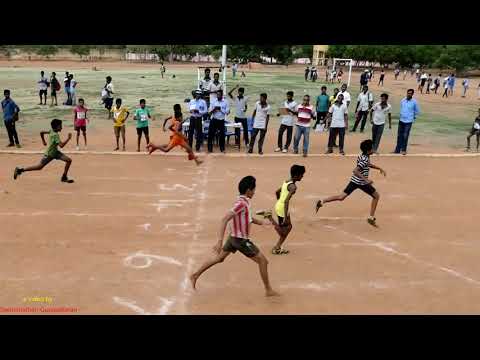 BOY'S U12  100m SEMI HEAT- 1 AND 2 AT THANJAVUR Dt. JUNIOR  MEET-2019