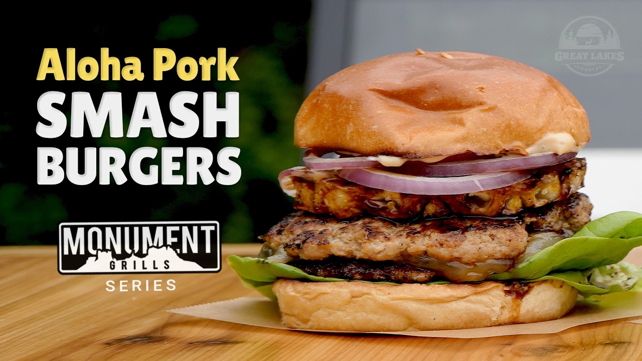 Aloha Pork & Pineapple Smashburgers on the Monument Grills Denali 605Pro
