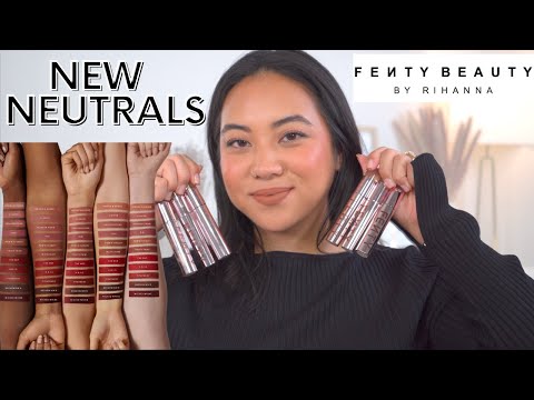 SIX NEW FENTY VELVET ICON LIQUID LIPSTICK SHADES | MORE NEUTRALS, REDS AND BERRIES SWATCHED