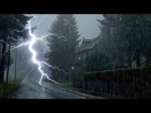 Heavy Rain and Thunder Sounds for Sleeping | Thunderstorm Sleep Sounds, Live Stream
