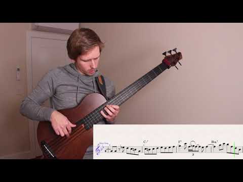 One Minute Bass Lesson # 9 - Autumn Leaves Solo Etude