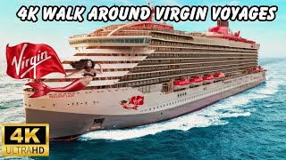 Virgin Voyages 4K Walking Tour: Day & Night Stroll Around the Ship 🚶‍♀️✨