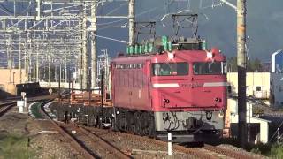 preview picture of video '[FHD]EF81牽引工事列車@近江今津(20121029) Rail Delivery Train Deadhead'