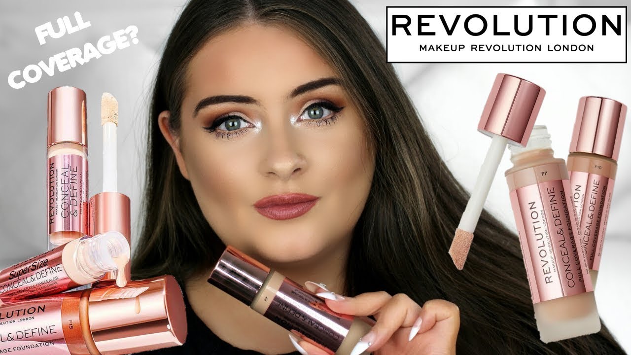 NEW REVOLUTION CONCEAL & DEFINE FOUNDATION! REVIEW + SWATCHES