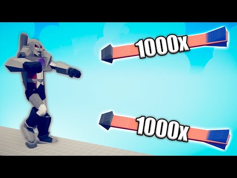 MEGATRON vs 1000x OVERPOWERED UNITS - TABS | Totally Accurate Battle Simulator 2024