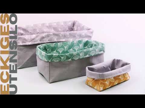 Rechteckiges Utensilo nähen: Anleitung & gratis Schnittmuster