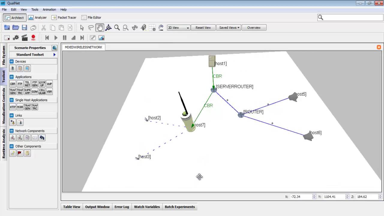 Wireless network simulation in ns2