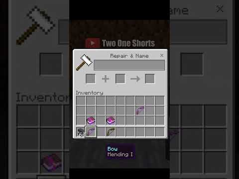 Do you know?  In minecraft Enchantment mending and infinity cannot be combined #shorts #short