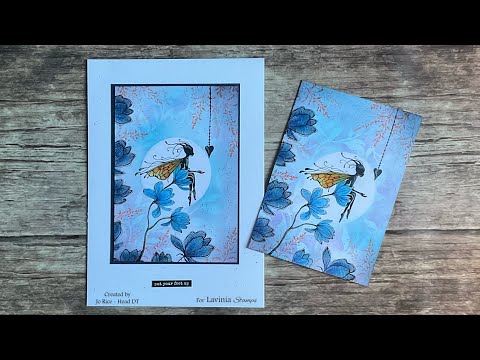 Mae Amongst The Liliums by Jo Rice #laviniastamps #cardmaking #fairy