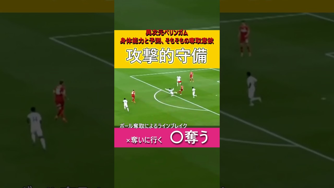 ベリンガムの攻撃的守備　#ベリンガム