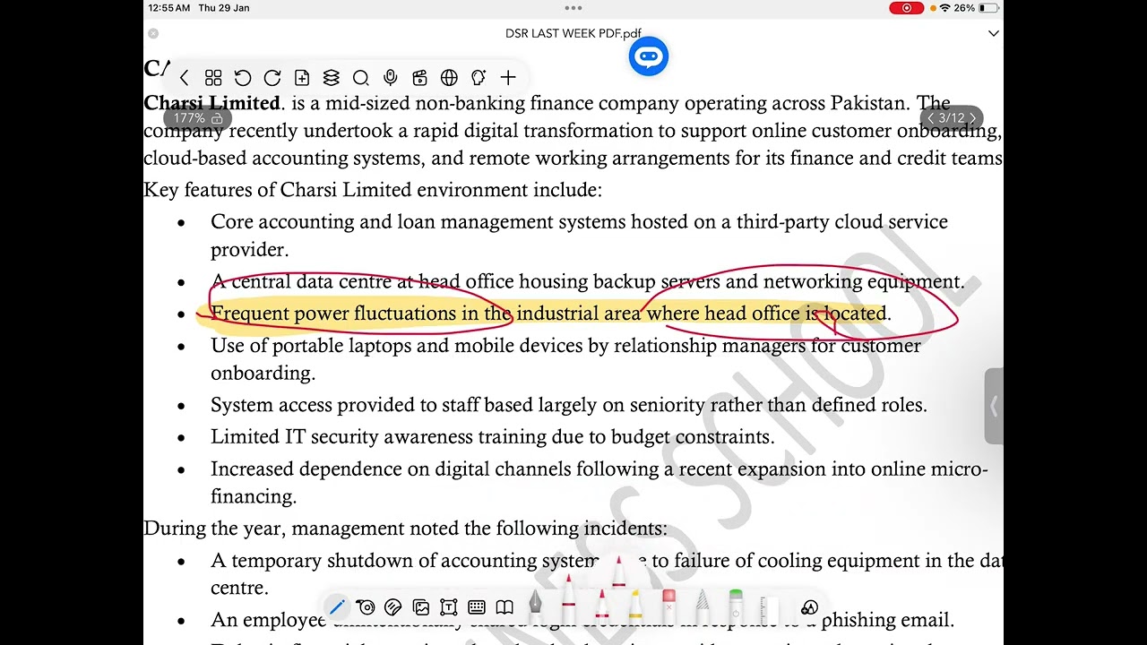Case Study 10 Chapter 14 Data system risk 