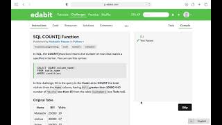 Python Function: SQL COUNT() Function