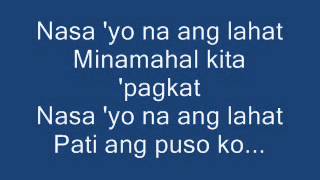 nasayo na ang lahat lyrics