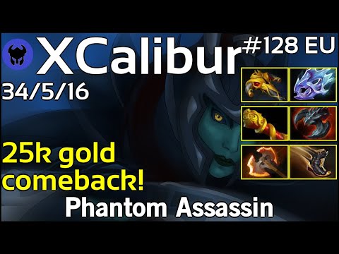XCalibur [SNG] plays Phantom Assassin!!! Dota 2 7.22