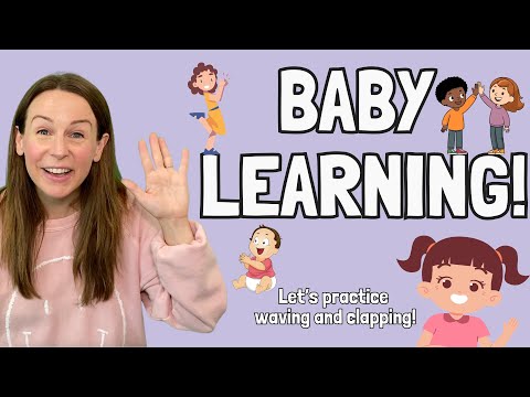 Baby Songs and Learning - Happy You're Here! - Waving and Clapping - Songs for Baby and Toddlers