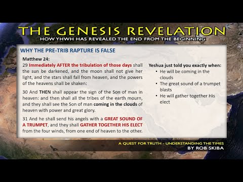 Rob Skiba's take on the Pre-Trib Rapture, Greater Exodus, the Two Witnesses and the 144,000