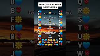 Find your and their initials sign #shorts #initials #youtubeshorts