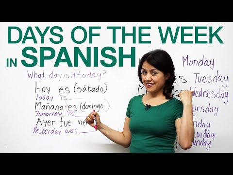 Basic Spanish: Days of the week in Spanish Video