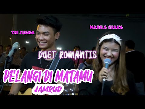 PELANGI DI MATAMU - JAMRUD (LIRIK) LIVE AKUSTIK BY NABILA SUAKA FT. TRI SUAKA