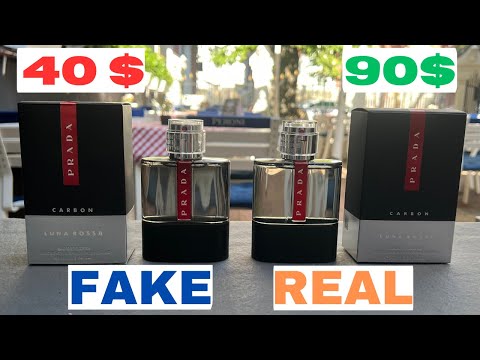 Fake vs Real Prada Luna Rossa Carbon Perfume