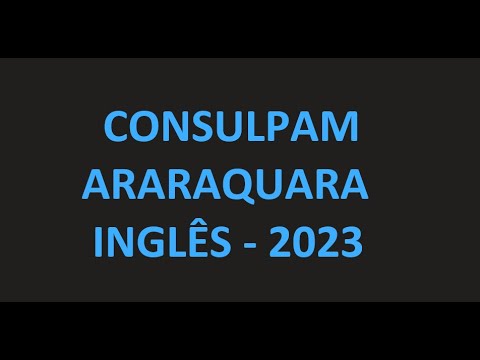 CONCURSO PROFESSOR INGLÊS - CONSULPAM - ARARAQUARA - 2023
