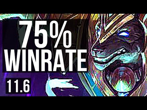 NASUS vs JAYCE (TOP) | 75% winrate, 6/1/2, Dominating, Rank 14 Nasus | EUW Grandmaster | v11.6