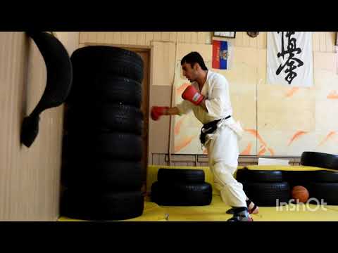Kyokushin karate trainings .  Artsrun Misakyan