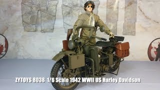Motocykl US Army WWII Motorcycle Harley-Davidson (Olive Drab) 1/6