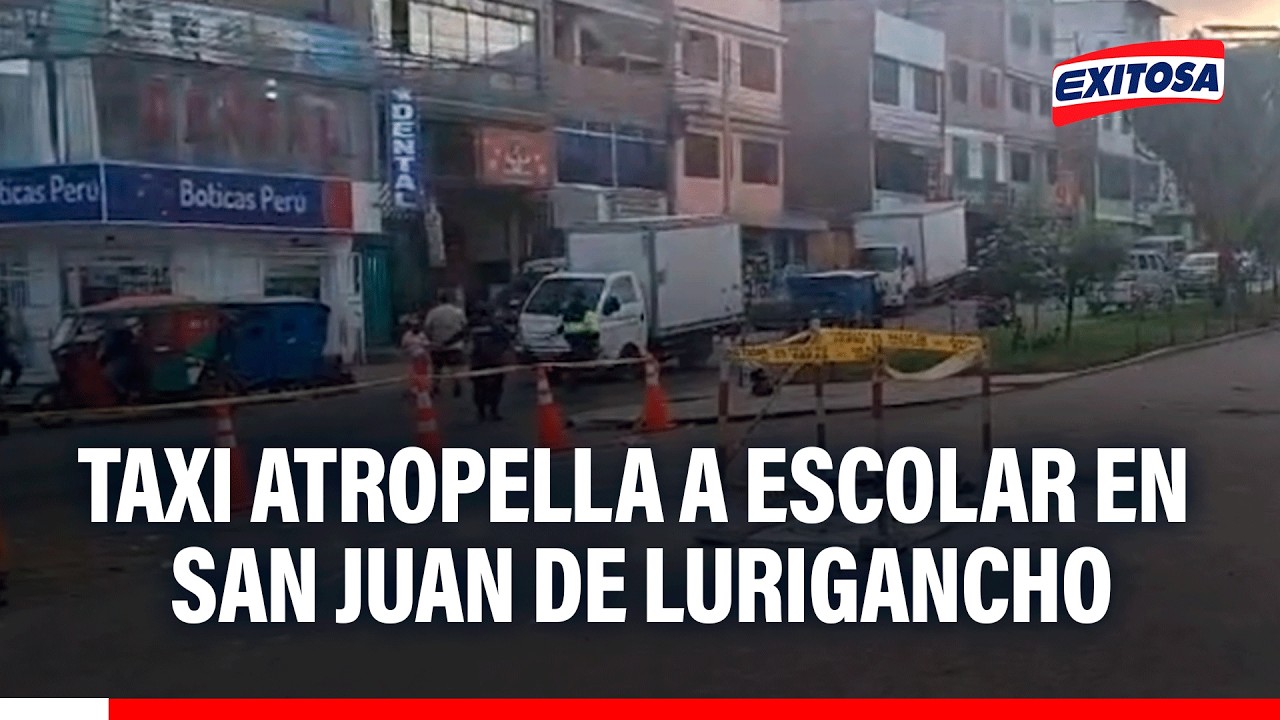 🔴🔵 Escolar fue atropellada por taxi al tratar de cruzar por la avenida El Muro en S.J.L.
