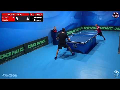 10:00 Oleksii Zaiets 3 - 1 Oleksandr Hrebelnyi West 1 WIN CUP 06.11.2022 | TABLE TENNIS WINCUP