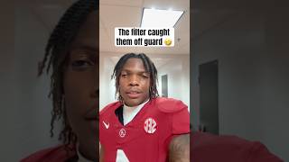 Alabama players with the wide eye filter 😭