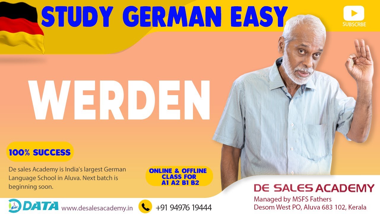 HOW TO USE FUTURE TENSE IN GERMAN WERDEN - FUTUR 1:German Language Course A2 Level: De Sales Academy