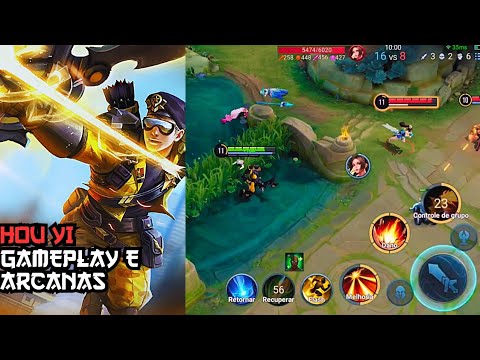 Hou Yi-GAMEPLAY-DICAS-BUILD E ARCANAS-HOK HONOR OF KINGS