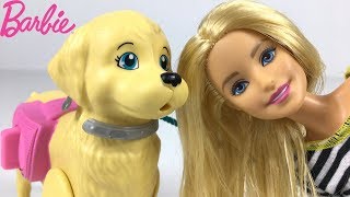 BARBIE HUNDESPAZIERGANG WALK & POTTY PUP SPIELSET UND DIE BABY PANDABÄREN