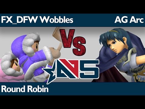 AB5 Melee - FX_DFW Wobbles (ICs) vs AG Arc (Marth) - Round Robin