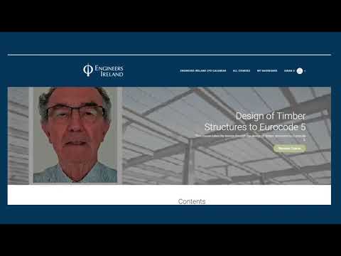 Design of Timber Structure | Engineers Ireland eLearning Preview