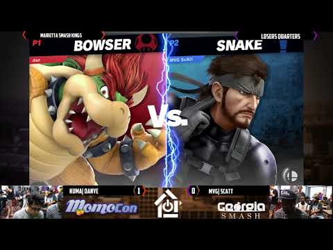 Marietta Smash Kings 4/13/19 - Kuma| Danye(Bowser) VS MVG| ScAtt(Snake)- Losers Quarters