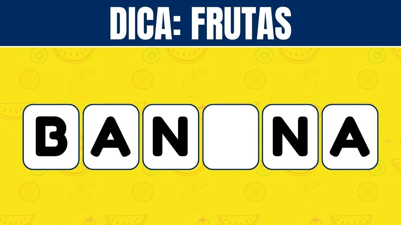 Adivinhe a PALAVRA Com POUCAS LETRAS | DICA: FRUTAS 🍓🥝🍇