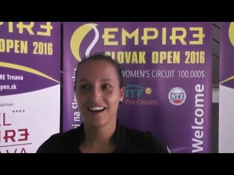 EMPIRE Slovak Open 2016: Qualifying, 1R, Lenka Jurikova (SVK )vs  Lidziya Marozava (BLR) 6-4 6-2
