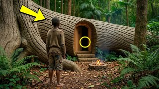 El niño huérfano halló refugio en un árbol caído — y allí descubrió algo que transformó su vida