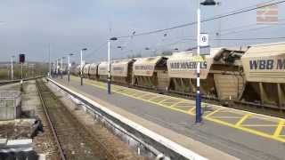 preview picture of video 'Incidental Spotting: Class 66 (66727) GBRf, Grantham, 1st April, 2014'