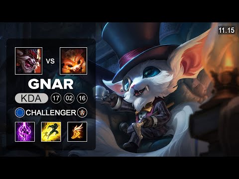 Gnar Top vs Kled - EUW Challenger Patch 11.15