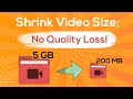 How To Reduce a Video File Size By Over 90%! Without Losing Quality! English
