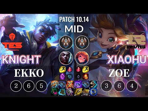 TES knight Ekko vs RNG Xiaohu Zoe Mid - KR Patch 10.14