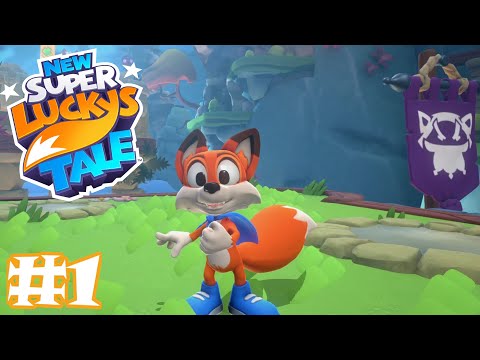 new super Lucky's tale gameplay sky castle nintendo switch (full game walkthrough) part 1
