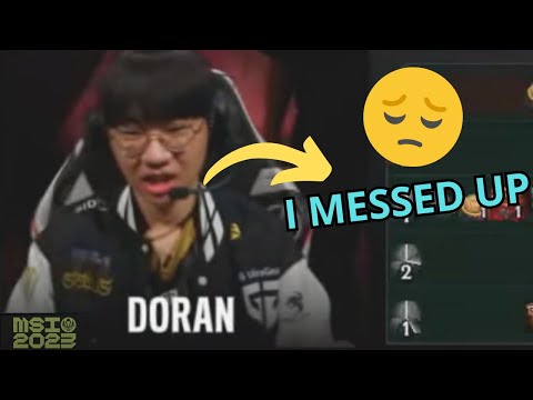 Doran was upset after Bin solokill him #msi #msi2023 #leagueoflegends